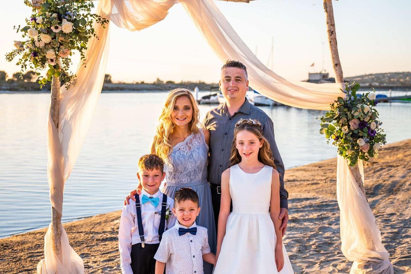 Roberta Meggs with her family